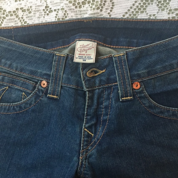 Y2K True Religion Joey 7” Rise Boot Cut Flare Jeans Sz 28 - Picture 6 of 15